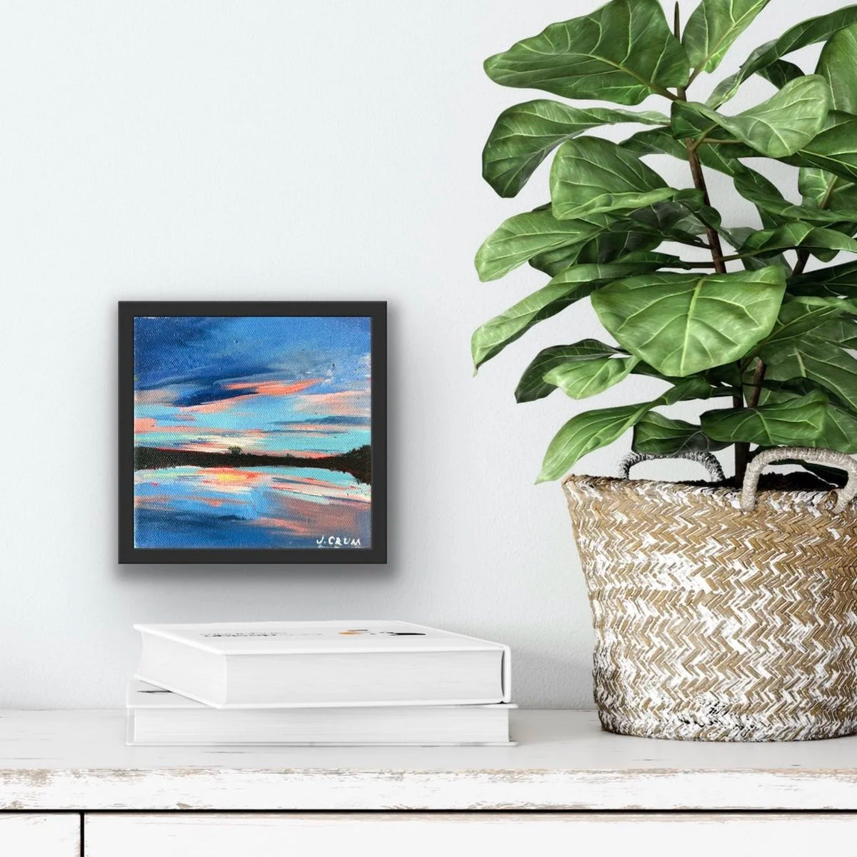 Reflected — Original Oil Painting — 6 × 6 in