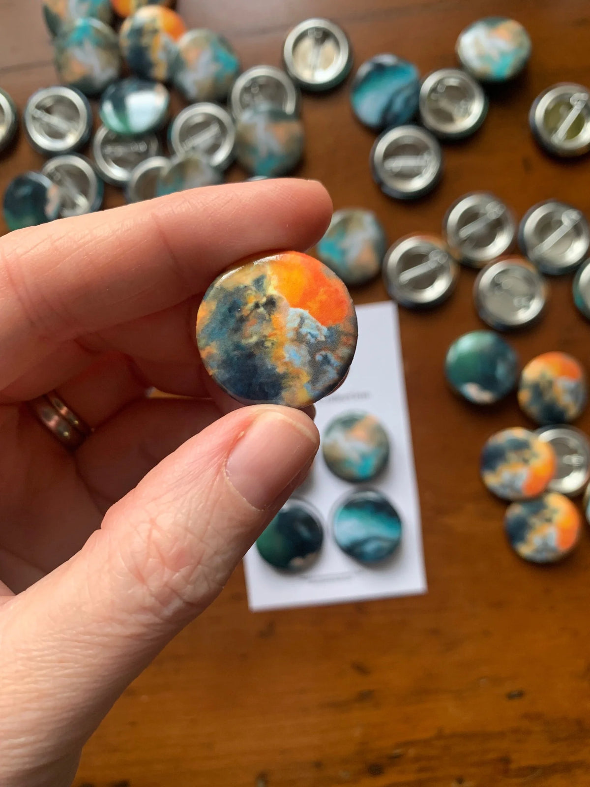 Sky Button Set — Four 1 in Buttons