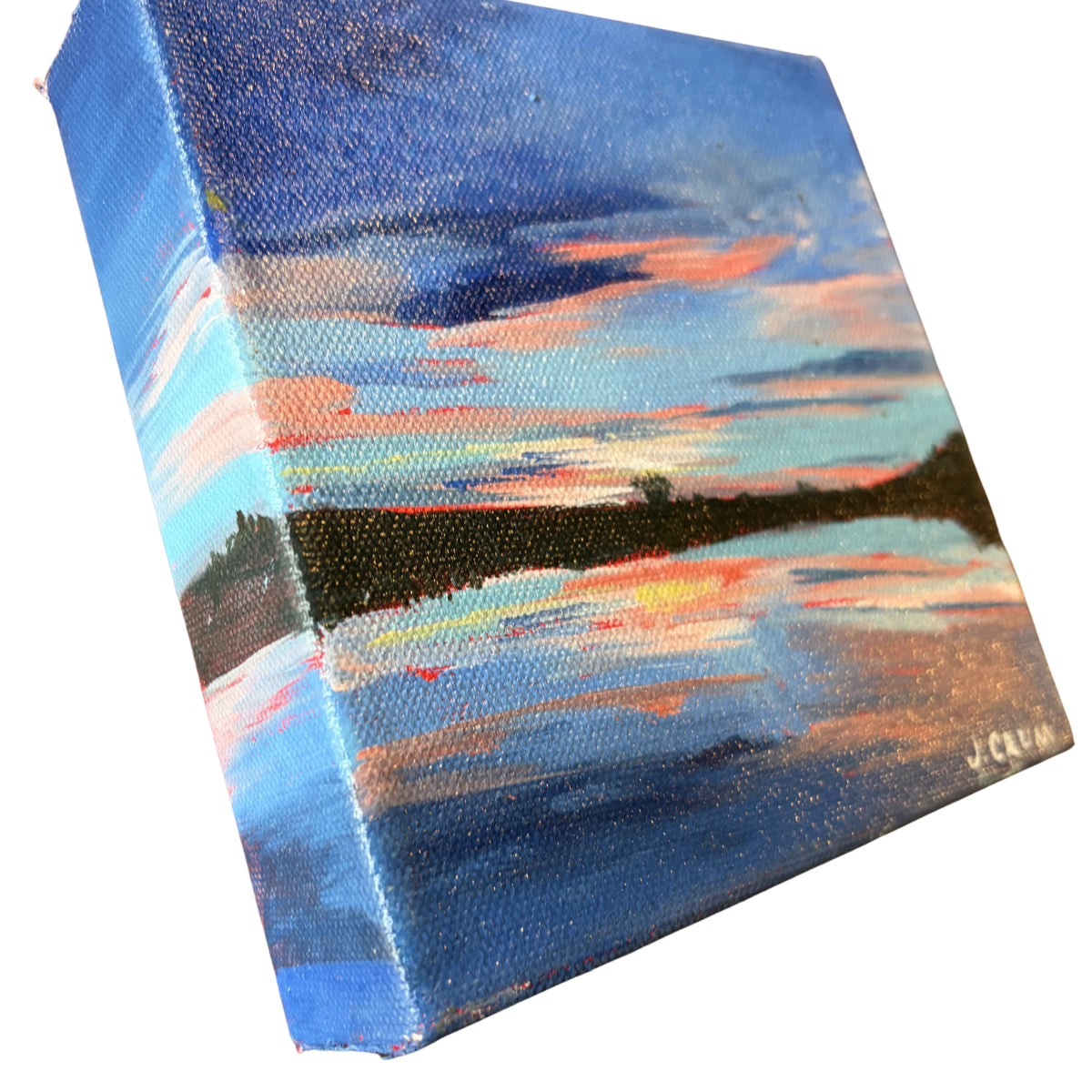 Reflected — Original Oil Painting — 6 × 6 in