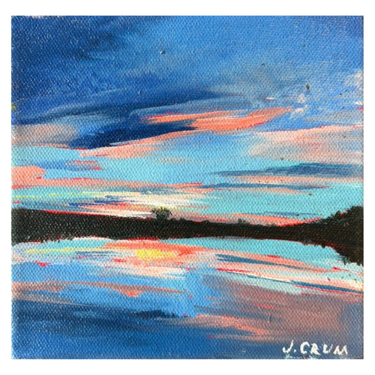Reflected — Original Oil Painting — 6 × 6 in