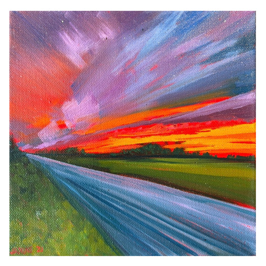 Distant Plea — Original Oil Painting — 8 × 8 in