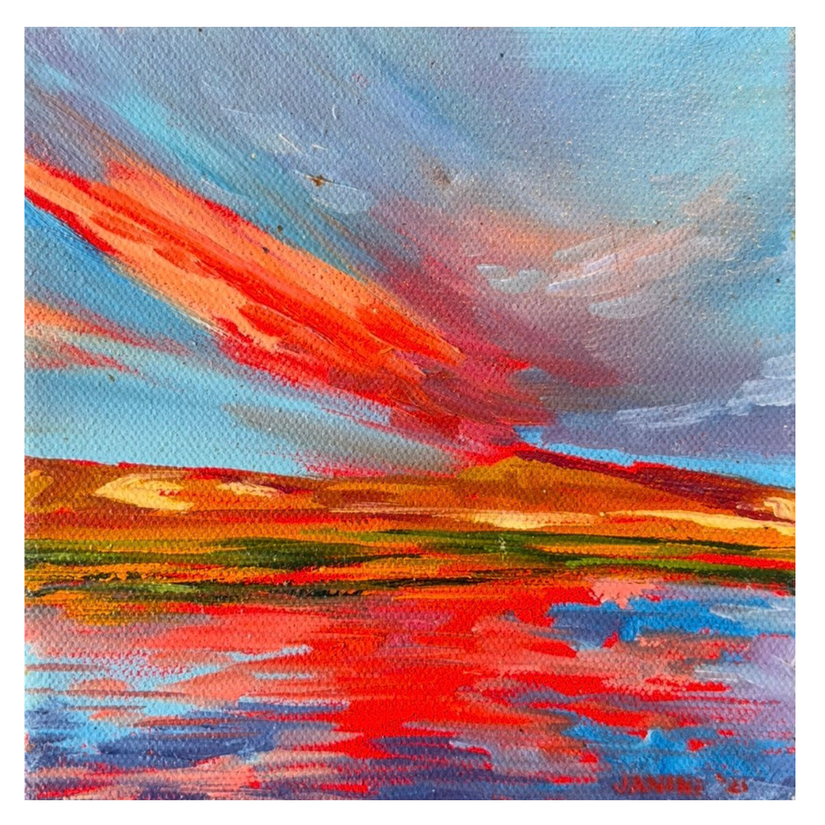 Introspection — Original Oil Painting — 6 × 6 in