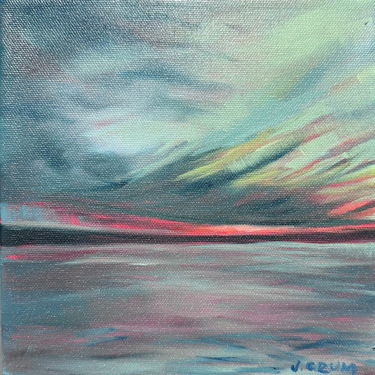 Overglow — Original Oil Painting — 8 × 8 in
