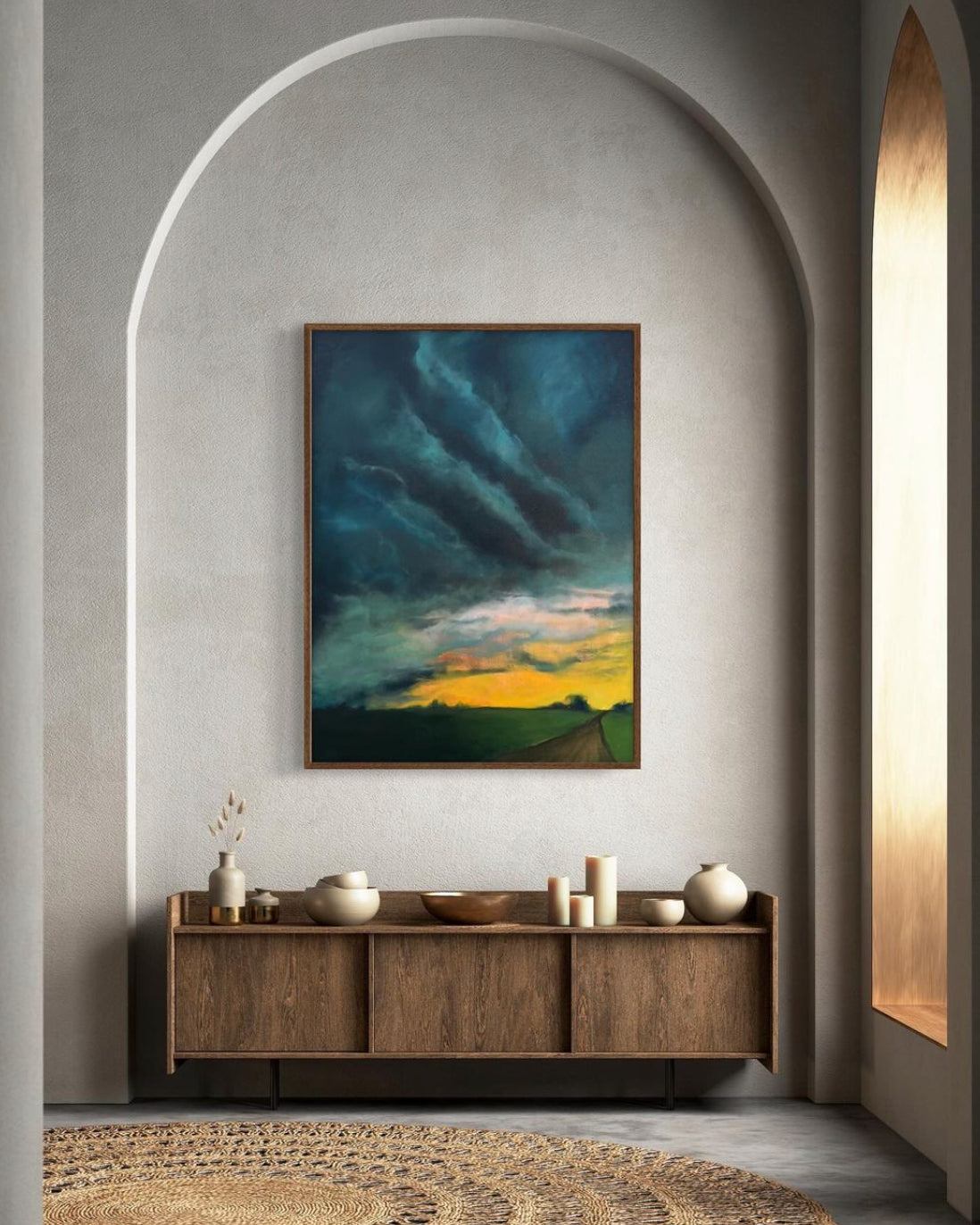A custom 48 x 36” oil painting created for a client to celebrate a special Birthday.