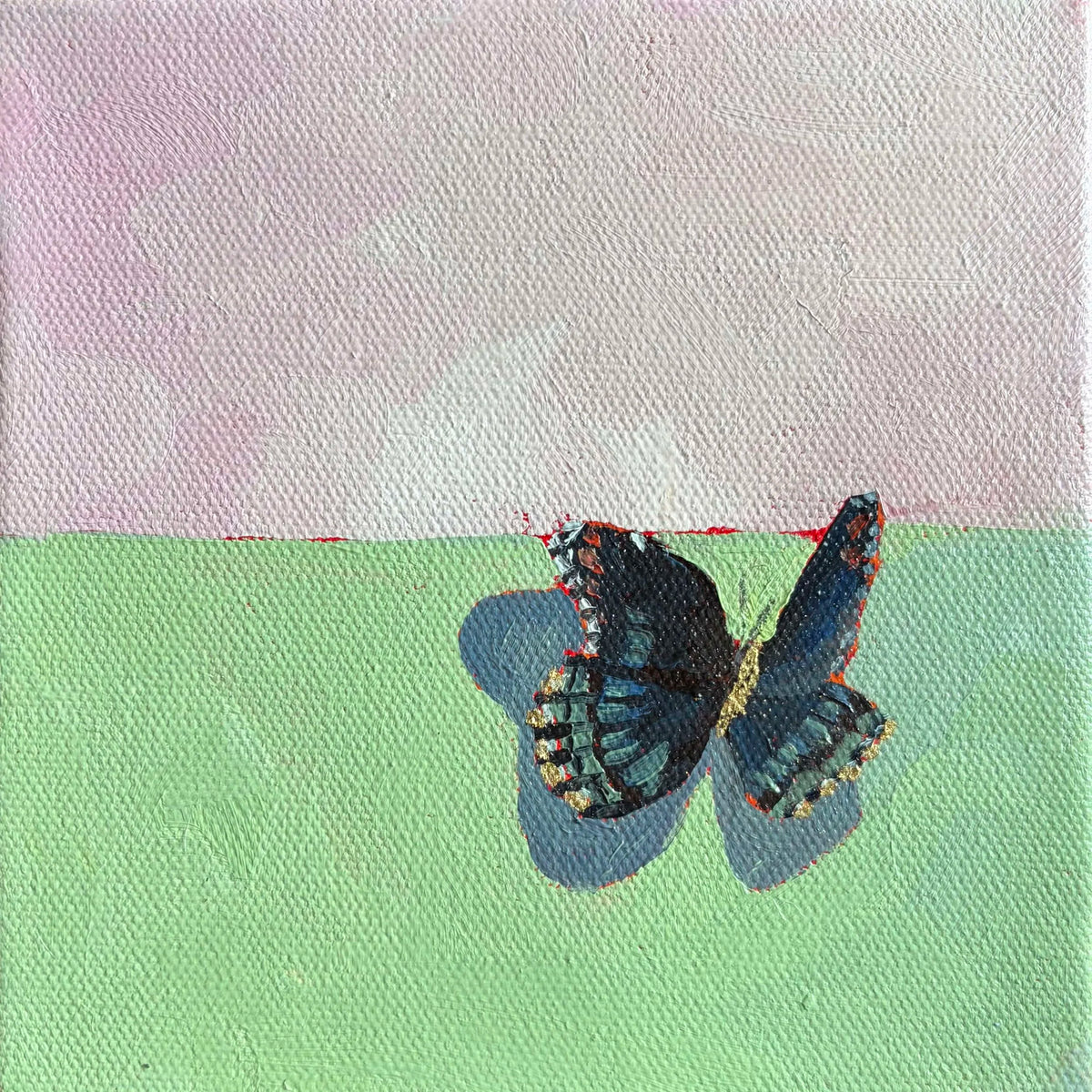 Shadow 01 (Gilded) — Original Oil Painting — 6 × 6 in